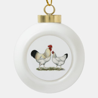 Indian River Chickens Ceramic Ball Christmas Ornament