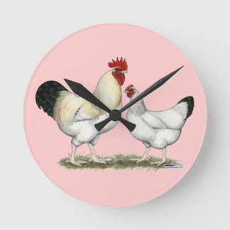 Indian River Chickens Round Clock