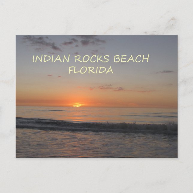 Indian Rocks Beach Florida Sunset Postcard (Front)