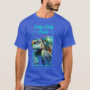 Indian Rocks Beach Florida Watercolor Sea Turtle P T-Shirt