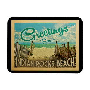Indian Rocks Beach Vintage Travel Magnet