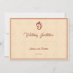 Indian royal wedding ethnic luxury palace  invitation