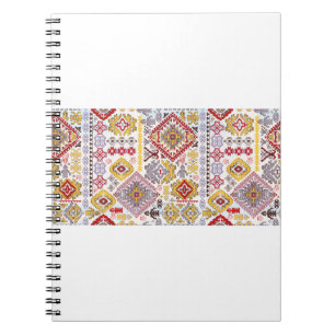 Indian rug paisley ornament pattern. Ethnic Mandal Notebook