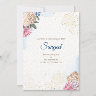 Indian Sangeet invitation & Indian wedding cards