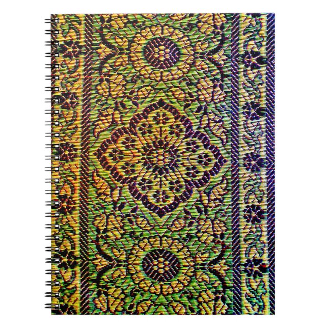 Indian Sari Design Spiral Notebook (Front)