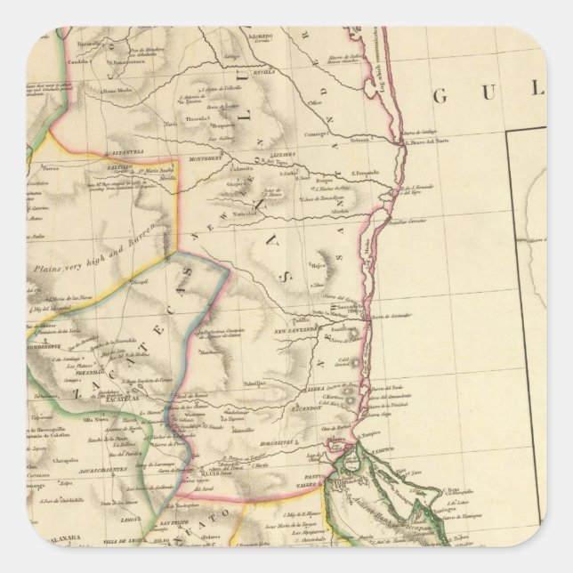 Indian Settlements in Mexico Square Sticker (Front)