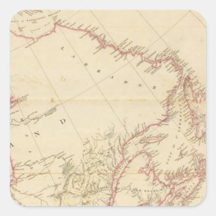 Indian Settlements in North America 2 Square Sticker