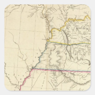 Indian Settlements in North America 3 Square Sticker