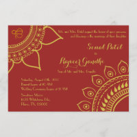 Indian SIkh Ik Onkar Wedding Invite Mehndi Sangeet