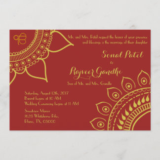 Indian SIkh Ik Onkar Wedding Invite Mehndi Sangeet
