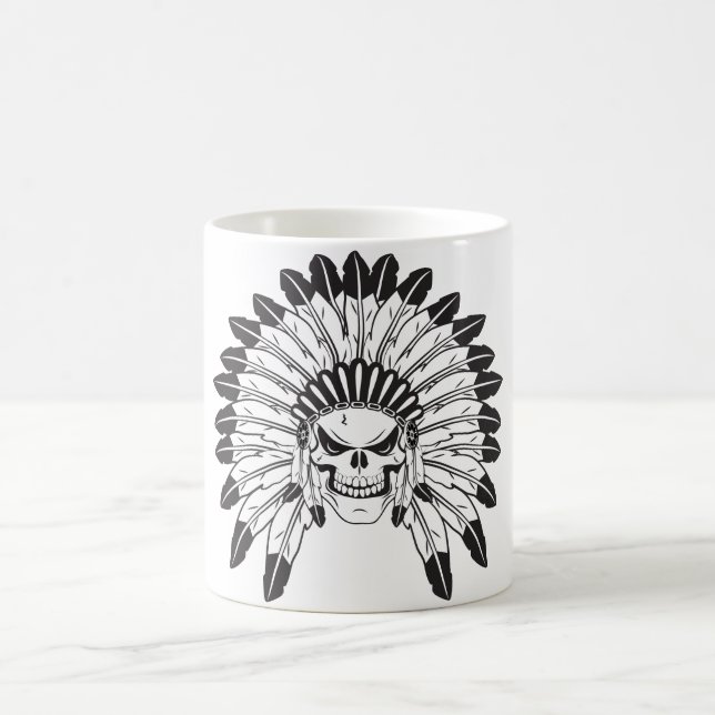 Indian Skull Chief Coffee Mug (Center)