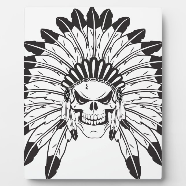 Indian Skull Chief Plaque (Front)