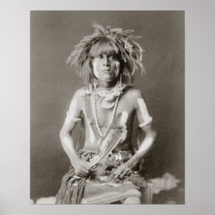 Indian Snake Priest, 1910. Vintage Photo Poster