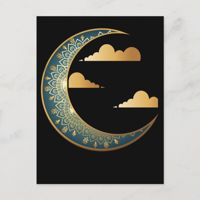 Indian Spirituality Moon Sacred Crescent Postcard (Front)