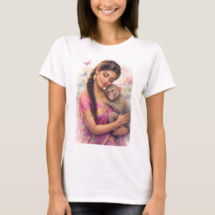 Indian Spring - Portrait Loving Monkey T-Shirt