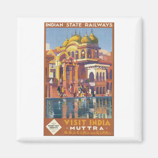 Indian State Railways Visit India Muttra Magnet