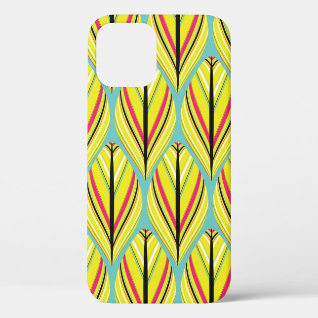 indian style feathers seamless pattern in yellow b Case-Mate iPhone case (Back)