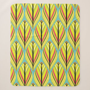 indian style feathers seamless pattern in yellow b sherpa blanket