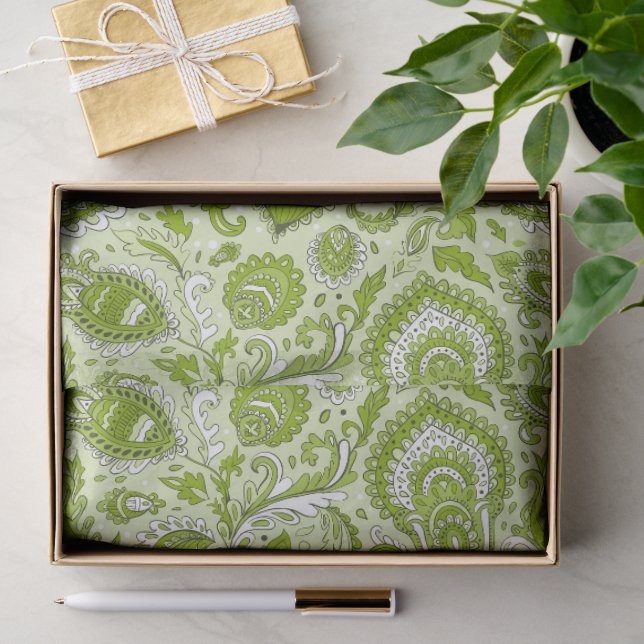 Indian style paisley floral seamless pattern tissue paper (Gift)