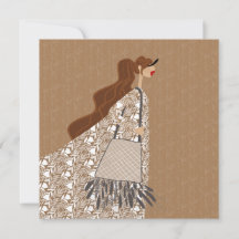 Indian Summer Boho Look Illustration Art Card