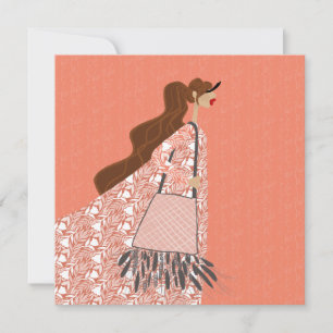Indian Summer Boho Look Illustration Art Card