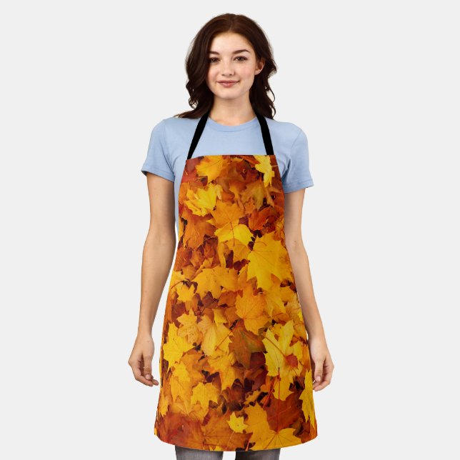Indian Summer Golden Leaves Apron (Worn)