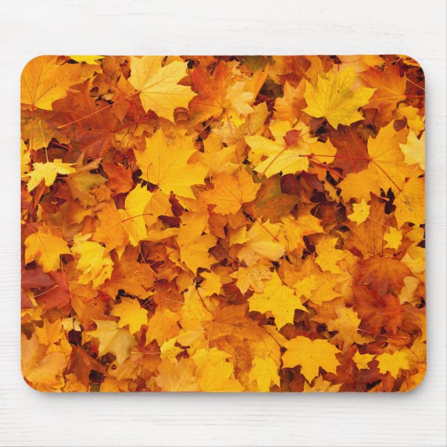 Indian Summer Golden Leaves Mouse Pad (Front)