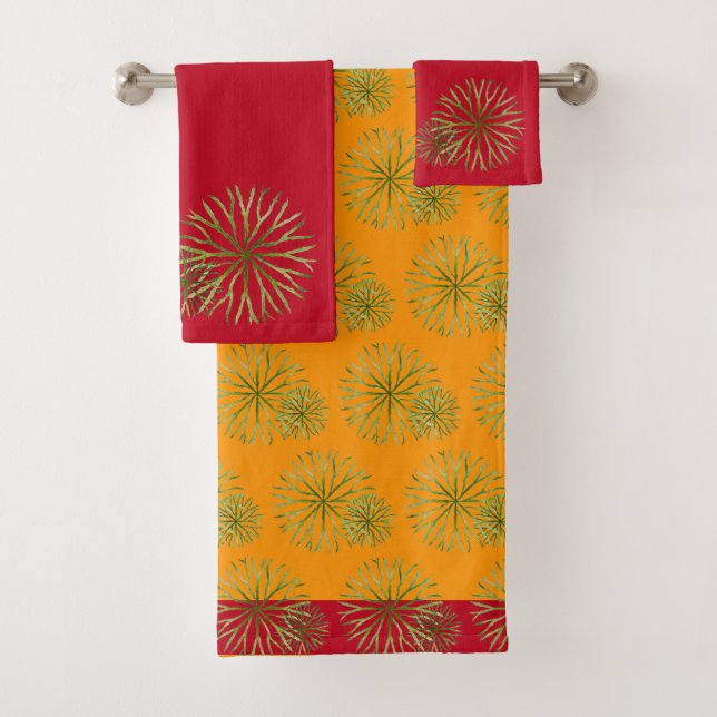Indian Summer on a Bathroom Towel Set (Insitu)