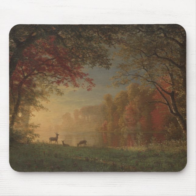 Indian Sunset Deer by a Lake Mouse Pad (Front)