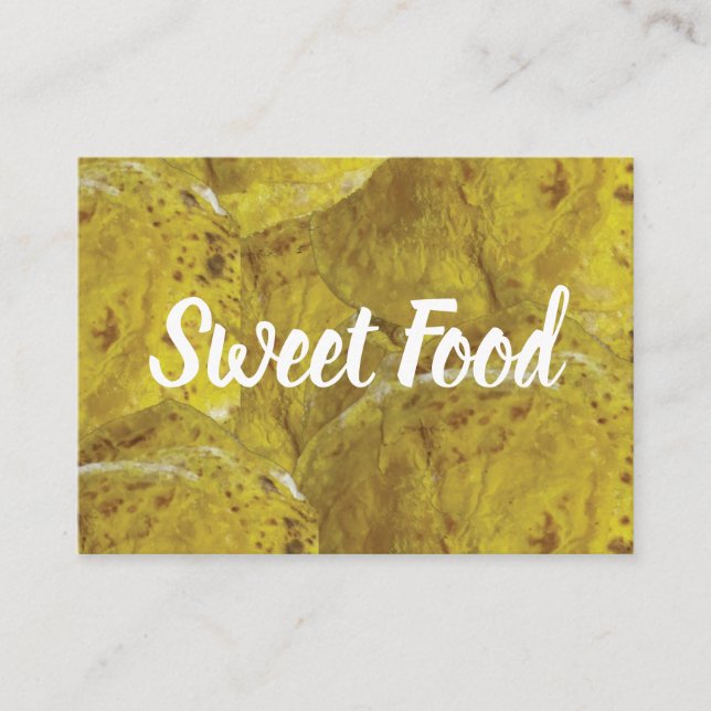 Indian Sweet Puran Poli Sweet Food Business Card (Front)