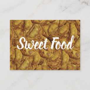 Indian Sweets Karanji Dessert Sweet Food Business Card