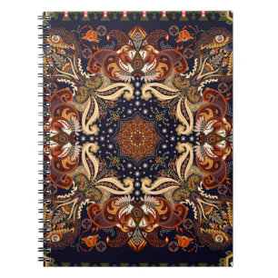 Indian Symmetric: Vintage Ethnic Ornament Notebook