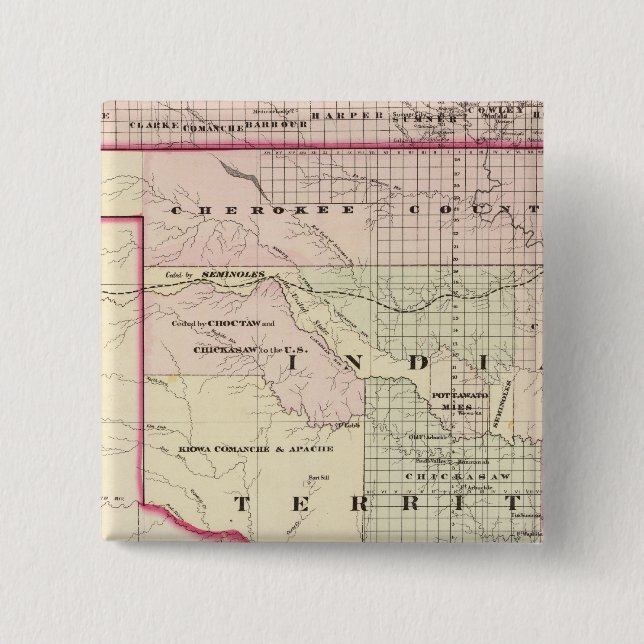 Indian Territory 2 15 Cm Square Badge (Front)