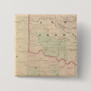 Indian Territory and Texas, North West Portion 15 Cm Square Badge