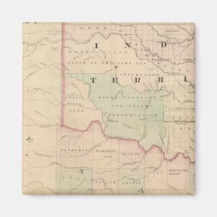 Indian Territory and Texas, North West Portion Magnet