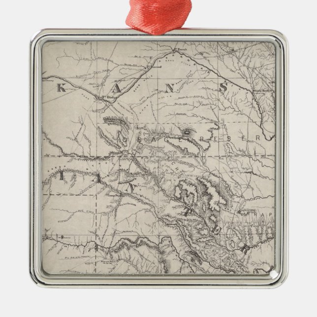 Indian Territory Metal Tree Decoration (Front)