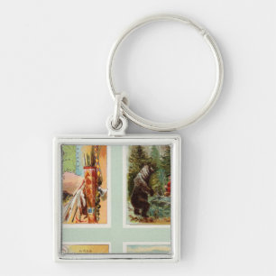 Indian Territory, New Mexico, South Dakota, Texas Key Ring