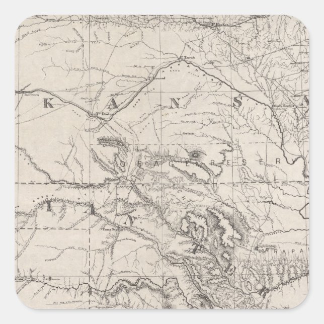 Indian Territory Square Sticker (Front)