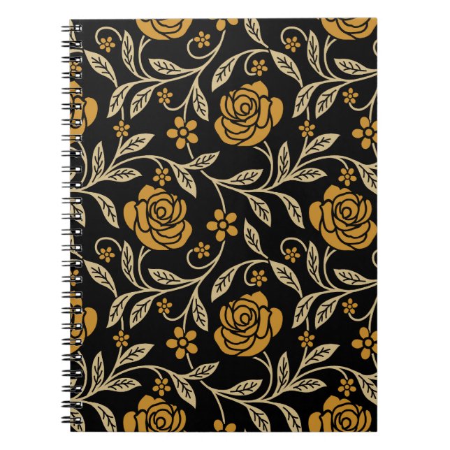 Indian textile: traditional floral seamless. notebook (Front)