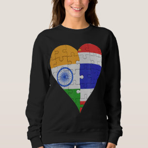 Indian Thai Flag Heart Sweatshirt