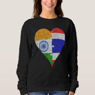 Indian Thai Flag Heart Sweatshirt