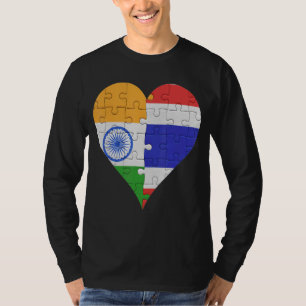 Indian Thai Flag Heart T-Shirt