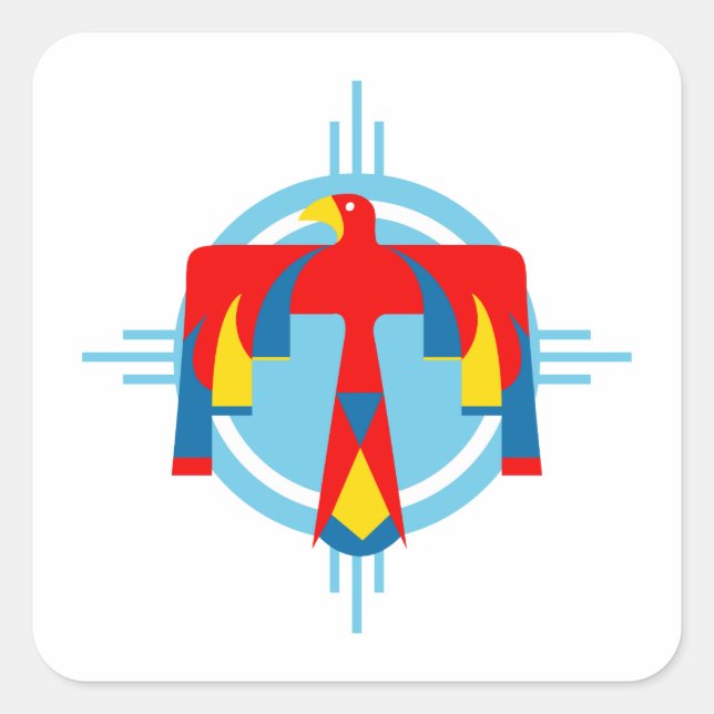 Indian Thunderbird Square Sticker (Front)