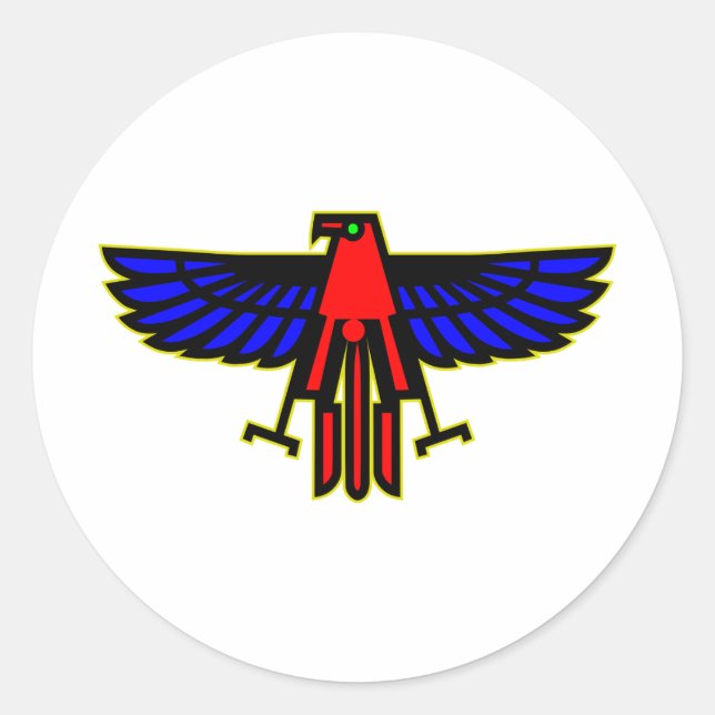 Indian Thunderbird Totem Classic Round Sticker (Front)