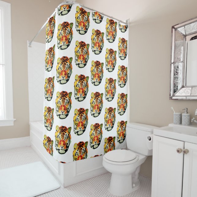 INDIAN TIGER  SHOWER CURTAIN (In Situ)