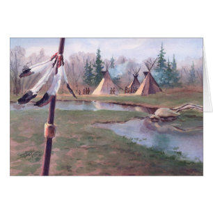 INDIAN TIPI CAMP by SHARON SHARPE
