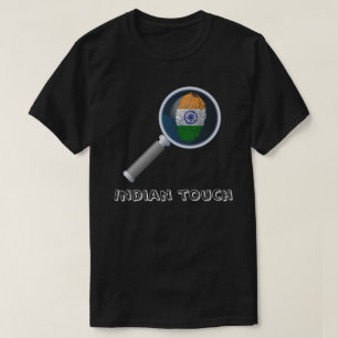 Indian touch fingerprint flag T-Shirt