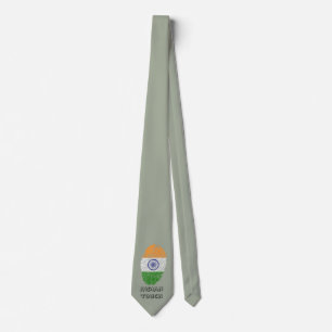 Indian touch fingerprint flag tie