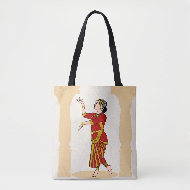 Indian traditional classic dance pose tote bag (Front)