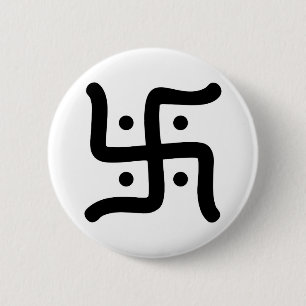 indian traditional hindu swastika symbol religion 6 cm round badge